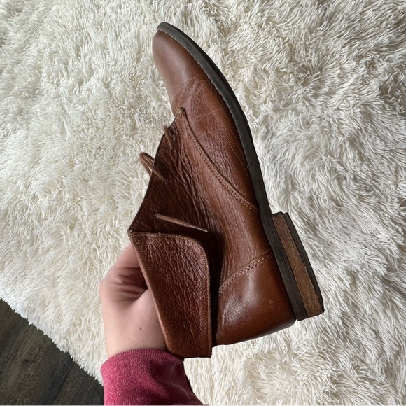 Steve Madden Stingrei Brown Leather Foldover Ankle Boots Size 9 - Picture 11 of 12